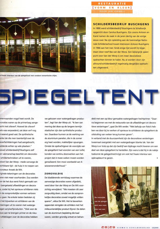 Restauratie Spiegeltent